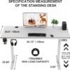 Electric Standing Desk, Height Adjustable, 55-Inch Ergonomic Sit-Stand Desk for Home Office with Memory Preset and Pencil Tray, White & Wood Finish - Image 6