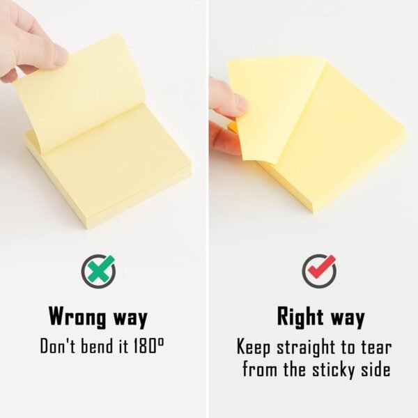 Sticky Notes 3x3 Inches Bulk 28 Pack, 2800 Sheets Colored Self-Stick Pads, 100 Sheets/Pad, 4 Bright Colors (Yellow, Green, Pink, Blue) for Office, School, and Home Supplies - Image 2