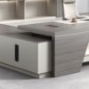 L-Shape Computer Desk with Cable Management – Modern Writing Table with Storage Shelves – 63" x 31.5" x 29.5" - Image 4