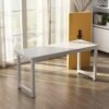 Modern 63 x 31.5 Inch Executive Office Desk - Large Computer Table for Home Office, Study, or Workstation - Spliced Desktop, White - Image 6