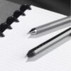 Fine Writing Solid Metal Barrel Ballpoint Pen with 2 Refills, Medium Point, 1.0 mm, Silver Barrel, Assorted Ink Colors - Image 3